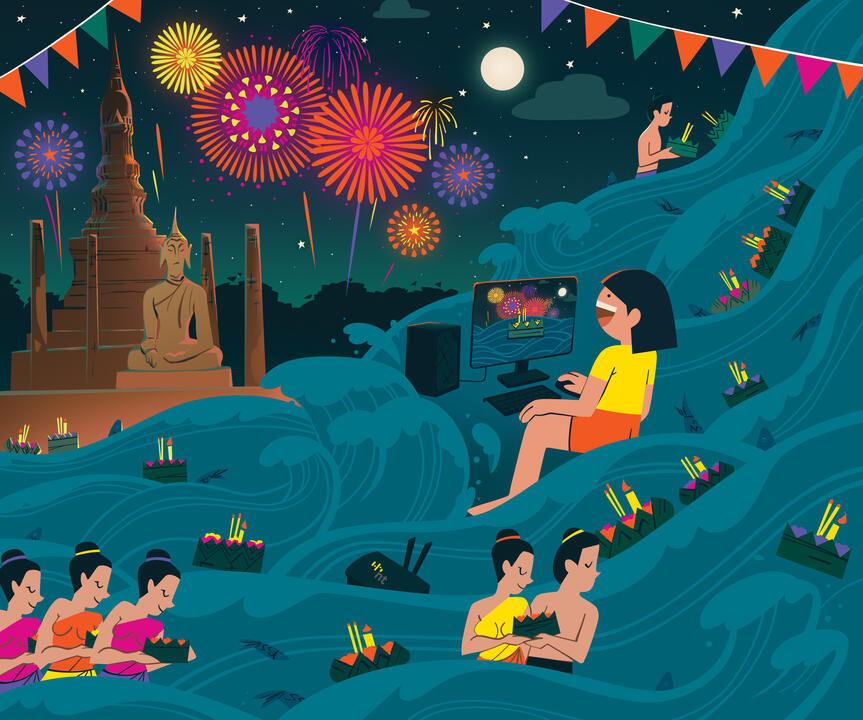 Digital Loy Krathong Advetisement